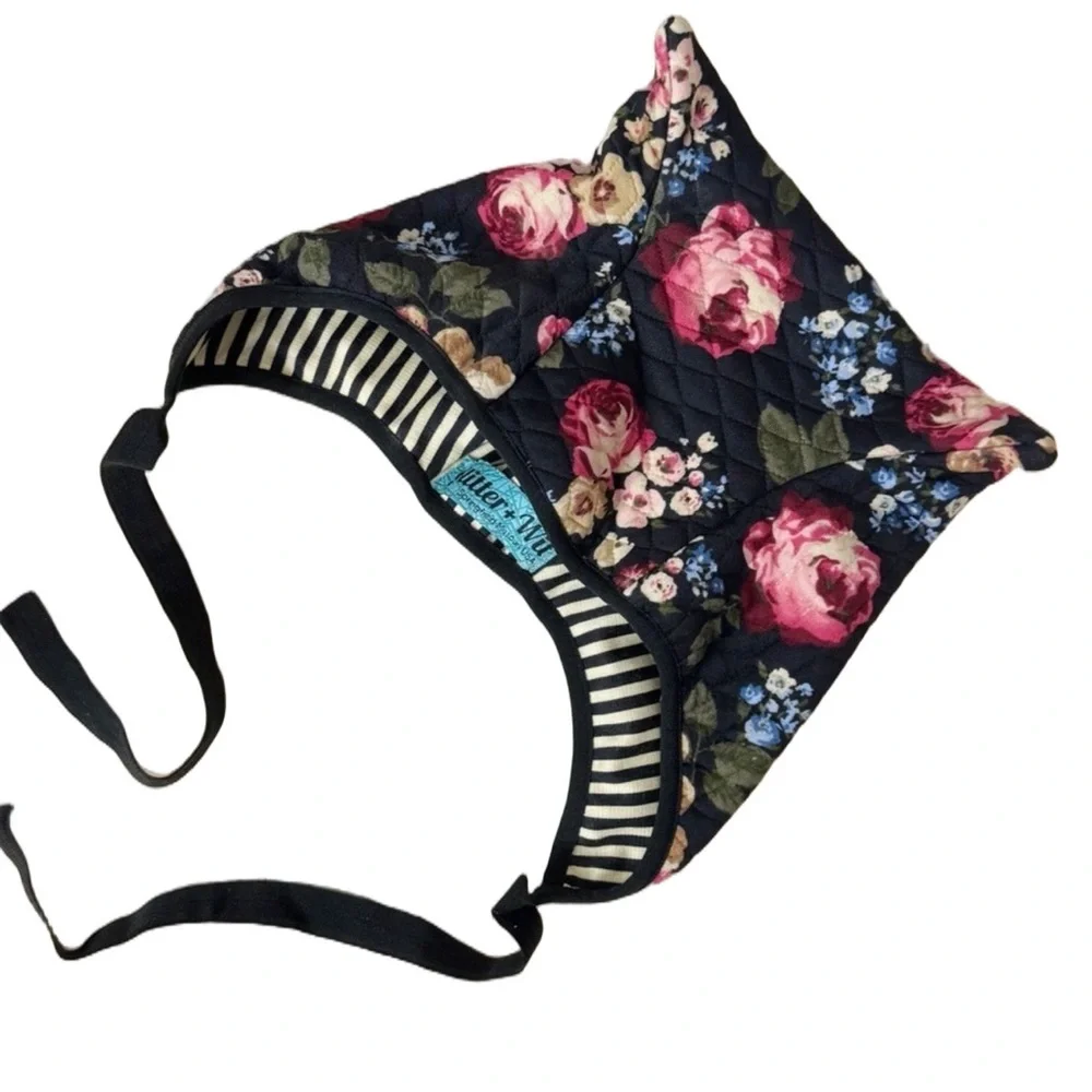 Glitter & Wit Floral Cat Ear Bonnet. Size 2/3t. Excellent Condition